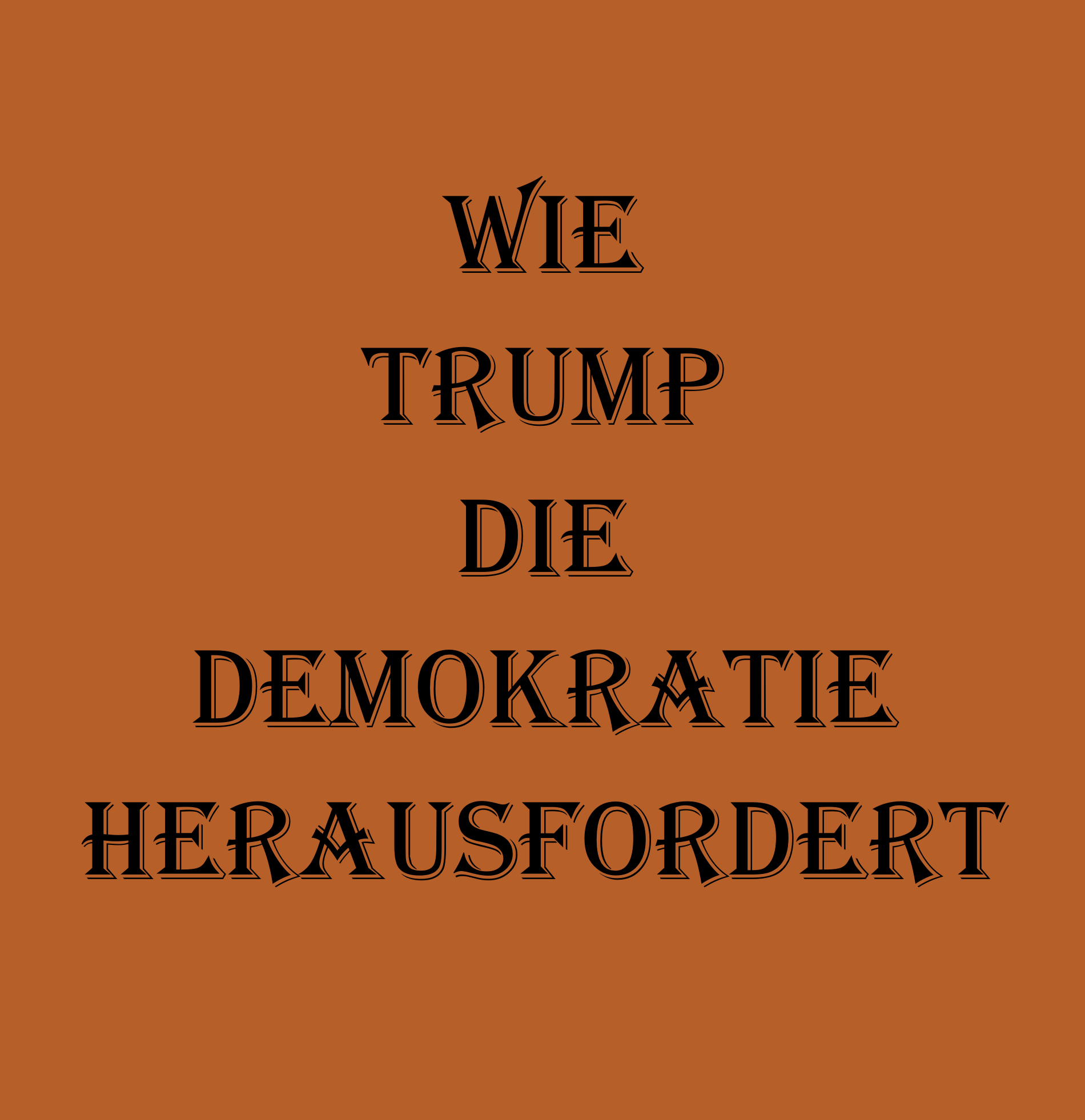 DIE ERNEUTE WAHL VON TRUMP