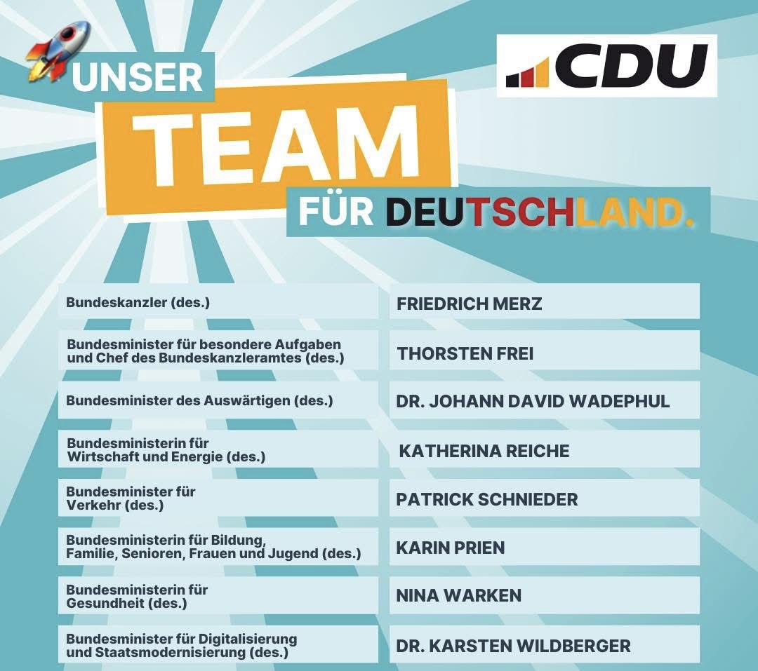 BEI DEN CDU-BUNDESMINISTERN BEI DEN CDU-BUNDESMINISTERN