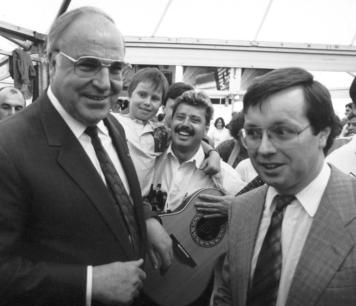 Mit Helmut Kohl beim Kinderfest im Kanzleramt 1990