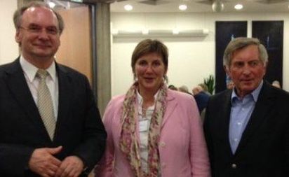 Claudia Lcking-Michel mit Ministerprsident Haselhoff und ZdK-Prsident Glck